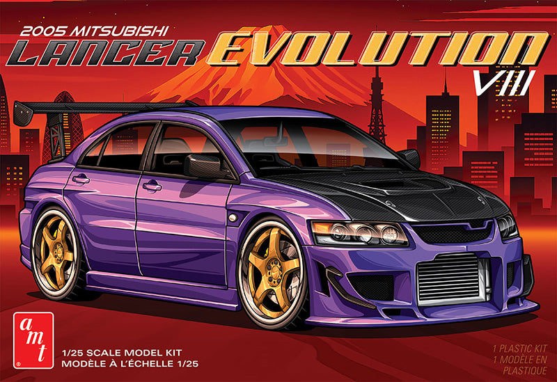 AMT 1552 1:25 2005 Mitsubishi Lancer Evolution VIII Car Plastic Model Kit