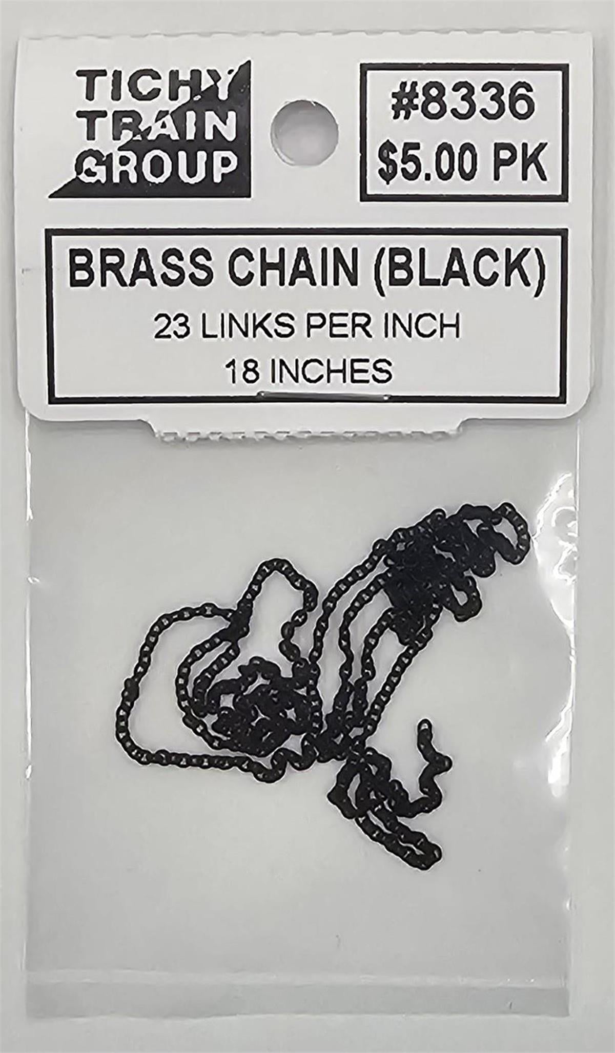 Tichy 8336 23 LPI 18" Black Brass Chain