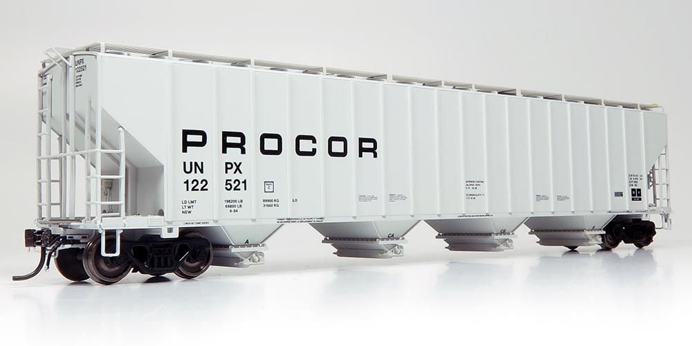 Rapido Trains 157005A HO UNPX Procor Low Black Solid 5820 Covered Hopper #122674
