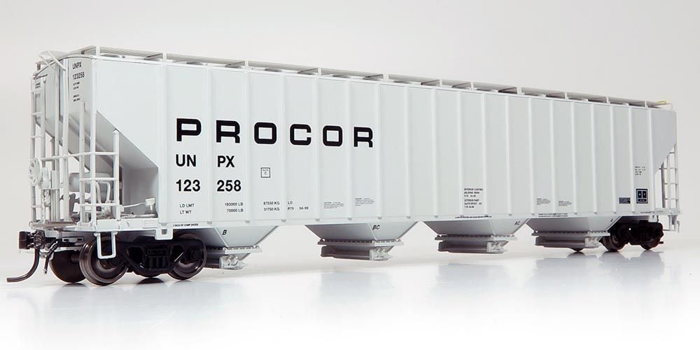 Rapido Trains 157006A HO UNPX Procor Mid Black Solid 5820 Covered Hopper #122634