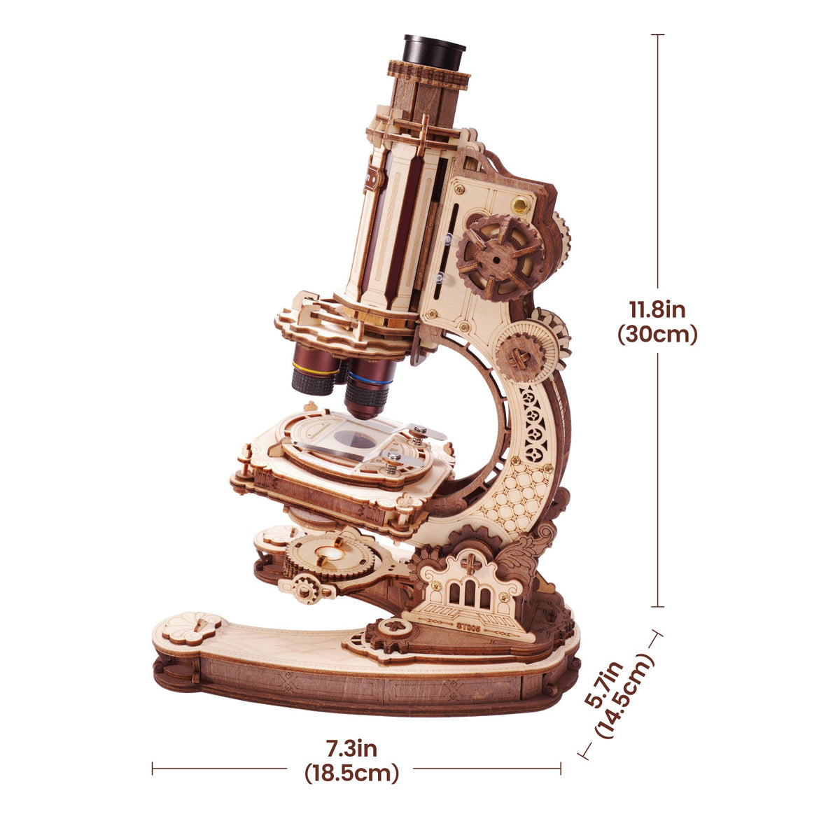 Robotime ST005 ROKR Microscope Mechanical Wooden 3D Puzzle