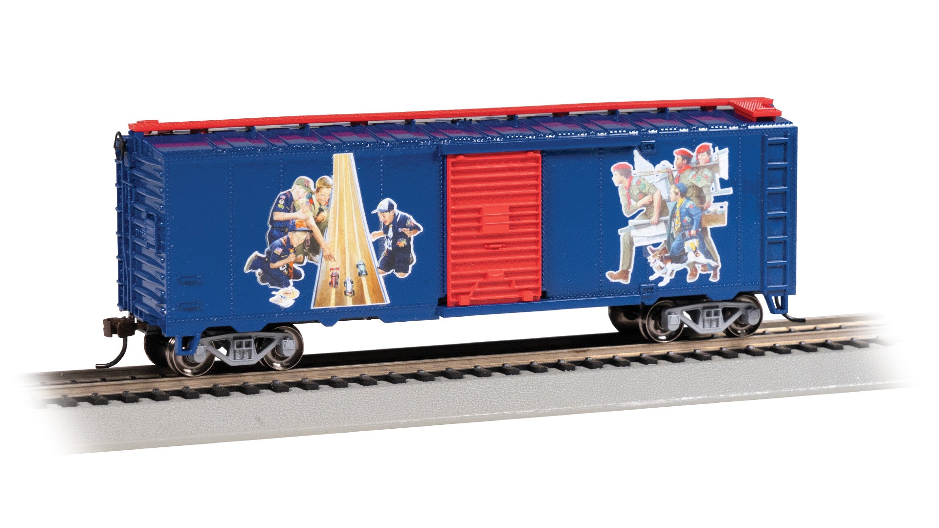 Bachmann 16021 HO Boys Scouts of America - Scouts in Action 40' Boxcar