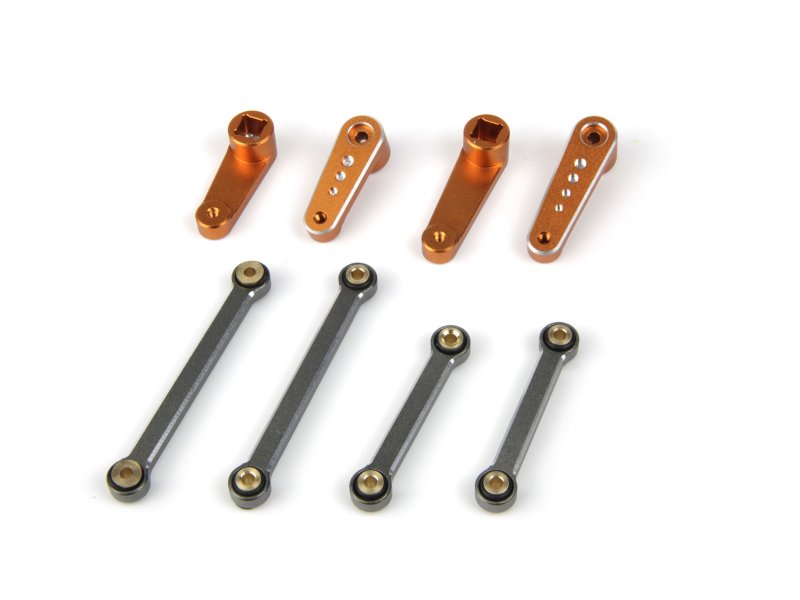 HPI Racing 161420 1:18 Gunmetal/Orange Front/Rear Aluminum Sway Bar Set