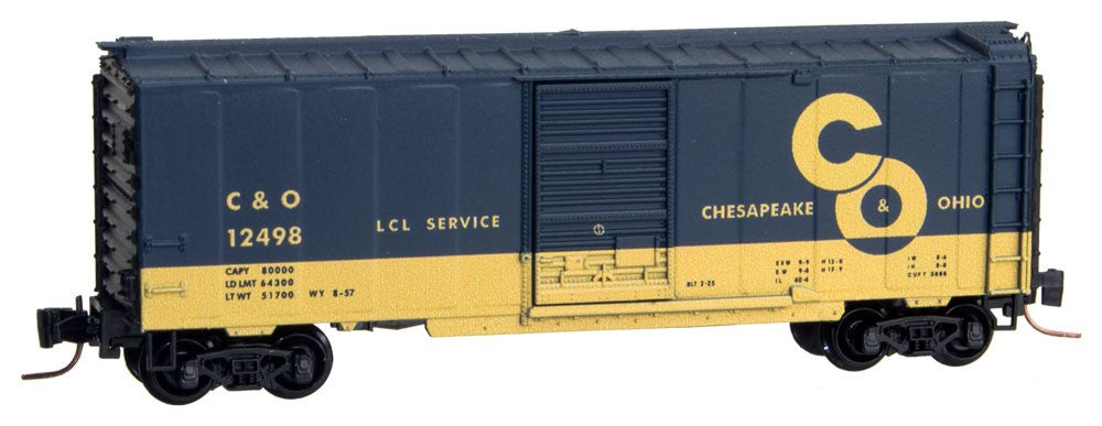 Micro-Trains 50000861 Z C&O 40' Standard Single Door Box Car #12498