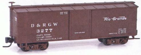 Micro-Trains 80000120 Nn3 DRGW 30' Single Door Boxcar #3277