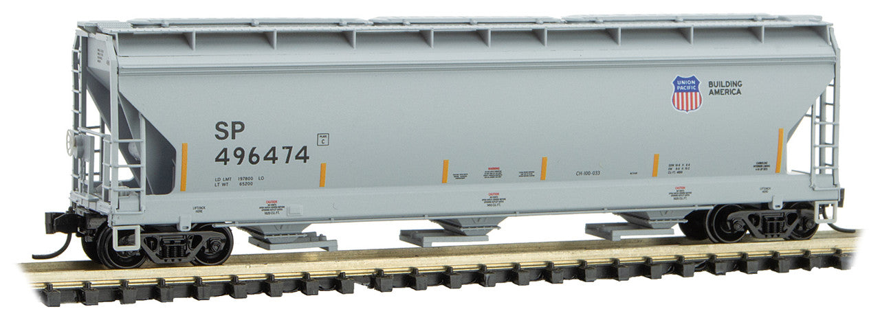 Micro-Trains 09400601 N UP 3-Bay ACF 4650 Long Hatch Covered Hopper #496474