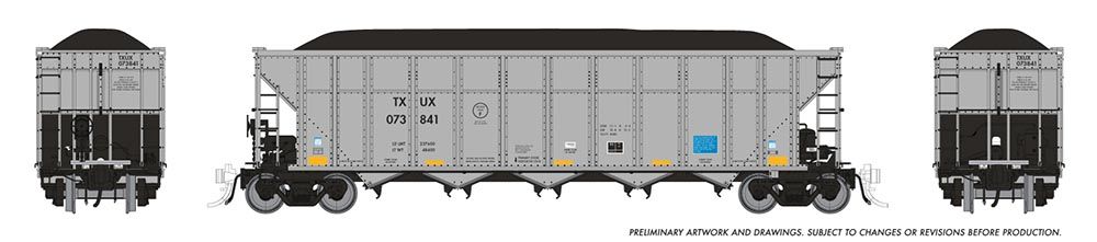 Rapido Trains 169058A HO TXUX AutoFlood III Coal Hopper #1 Single Car
