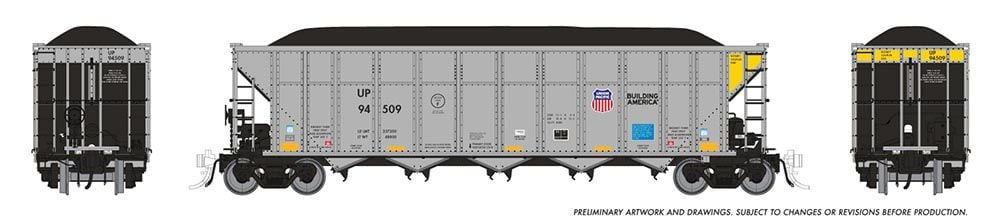 Rapido Trains 169062 HO UP AutoFlood III Coal Hopper #2 (Set of 6)