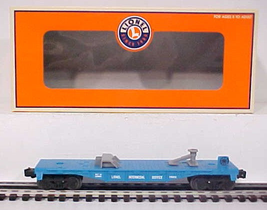 Lionel 6-16923 O Gauge Lionel Lines Flatcar with Gray Chocks LN/Box