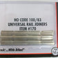 Atlas 0170 HO Code 100/83 Universal Nickel Silver Rail Joiners (Pack of 48)