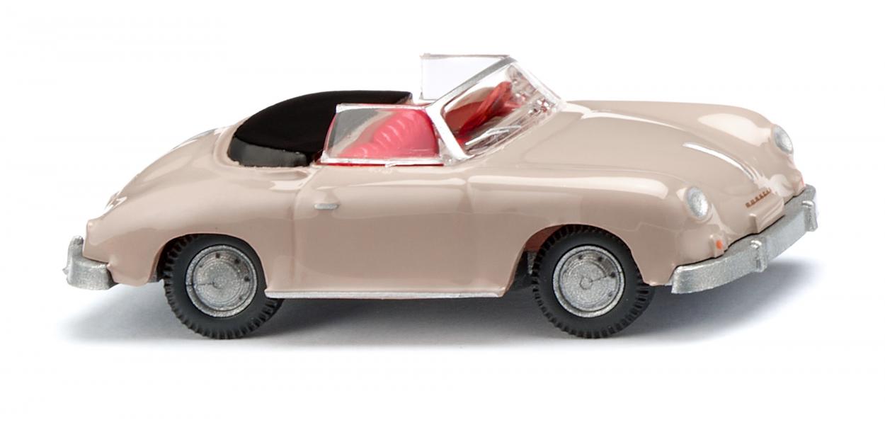 Wiking 16005 HO Sahara Beige Porsche 356 Convertible Car