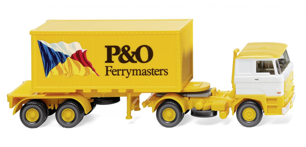 Wiking 052603 HO DAF "P&O" 20' Container Semi-Trailer Diecast Model