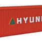 Walthers 933-1711 HO Scale Plastic 40' High Cube Container - Hyundai