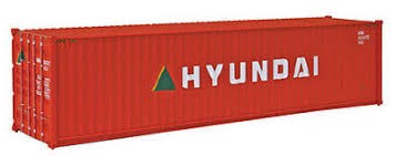 Walthers 933-1711 HO Scale Plastic 40' High Cube Container - Hyundai