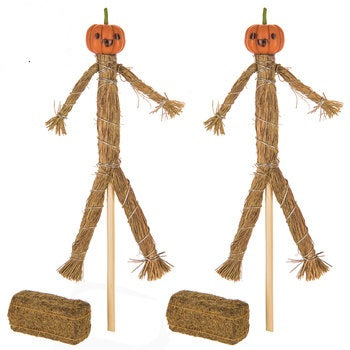 JTT Scenery Products 95723 Pumpkin Scarecrows and Hay Bales (Pack of 2)