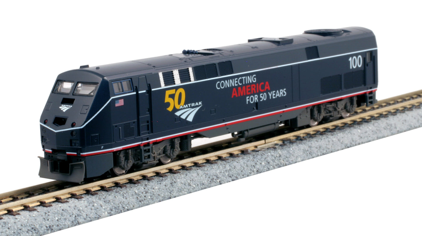 Kato 176-6035 N Amtrak 50th Anniversary Midnight Blue P42 Diesel Locomotive #100