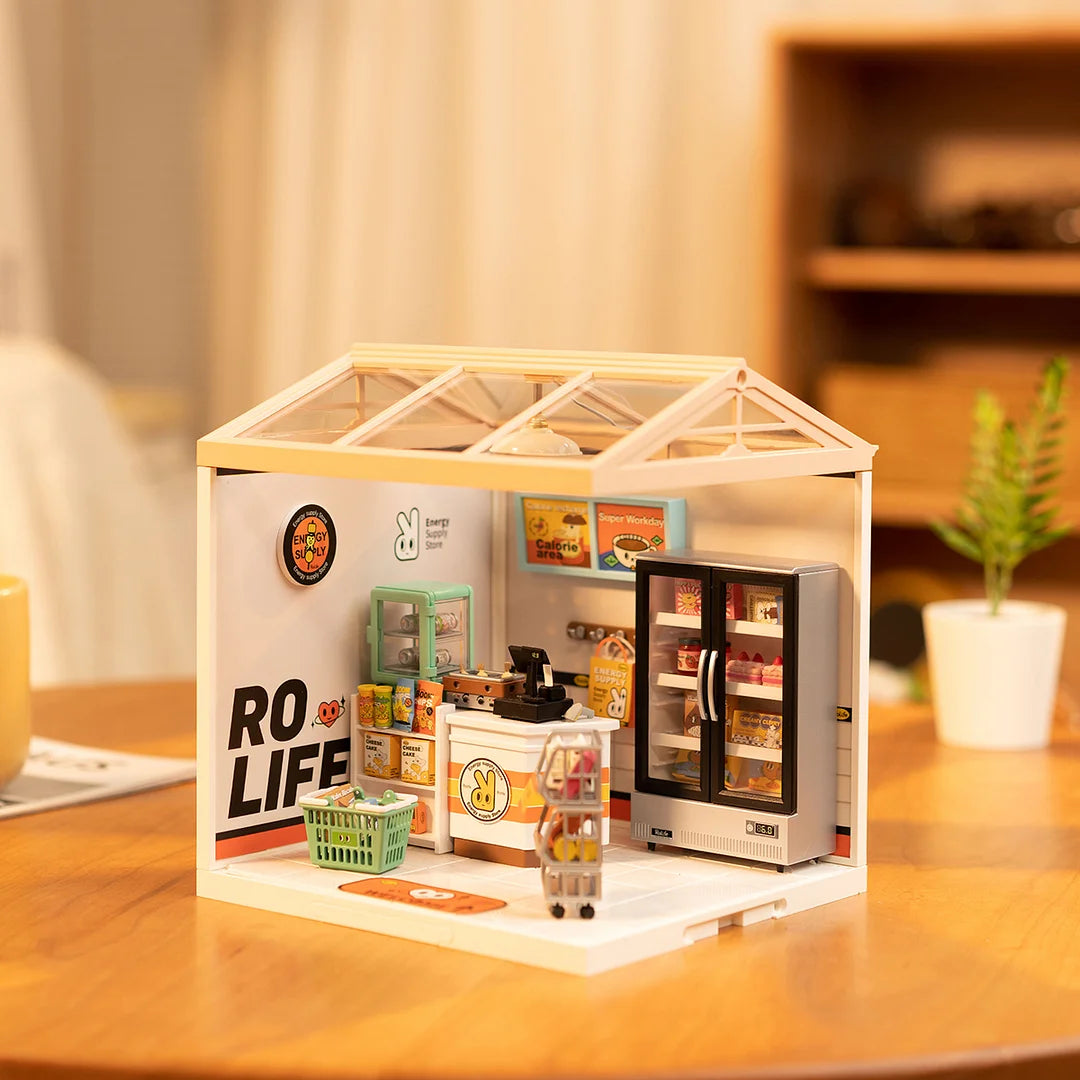 Robotime DW002 Energy Supply Store Plastic DIY Miniature House Kit