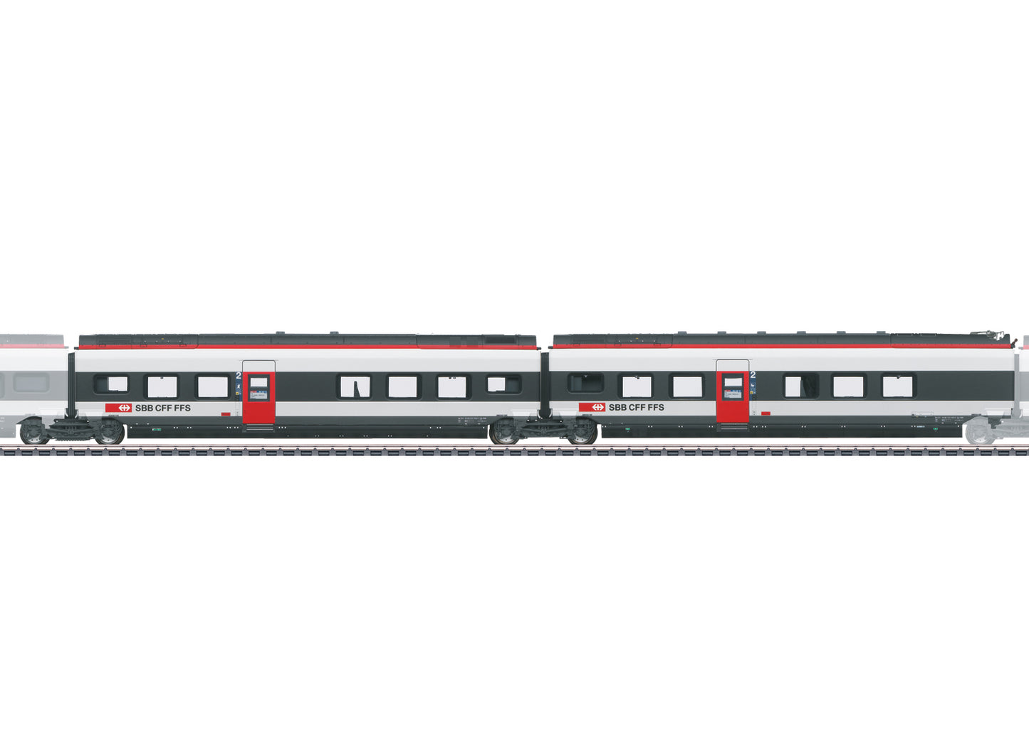 Marklin 43462 HO SBB RABe 501 Giruno Passenger Car Add-On #2 (Set of 2)