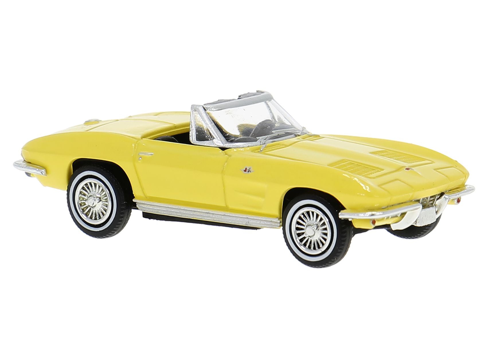 Brekina Automodelle 18030 HO Light Yellow Chevrolet Corvette C2 Convertible