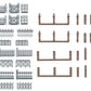 Faller 180426 HO Grey Villa Fence Building Kit