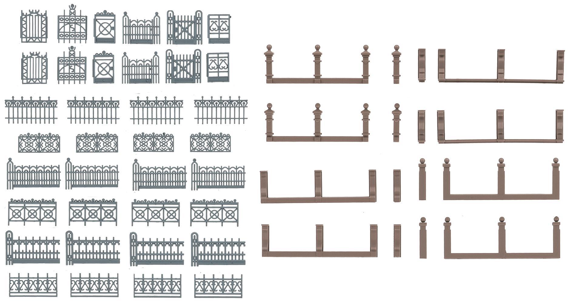 Faller 180426 HO Grey Villa Fence Building Kit