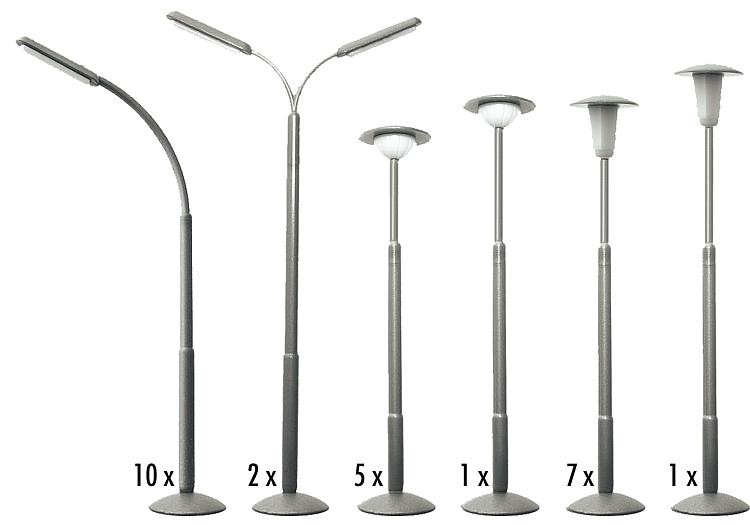 Faller 180538 HO Scale Streetlamps (Set of 28)