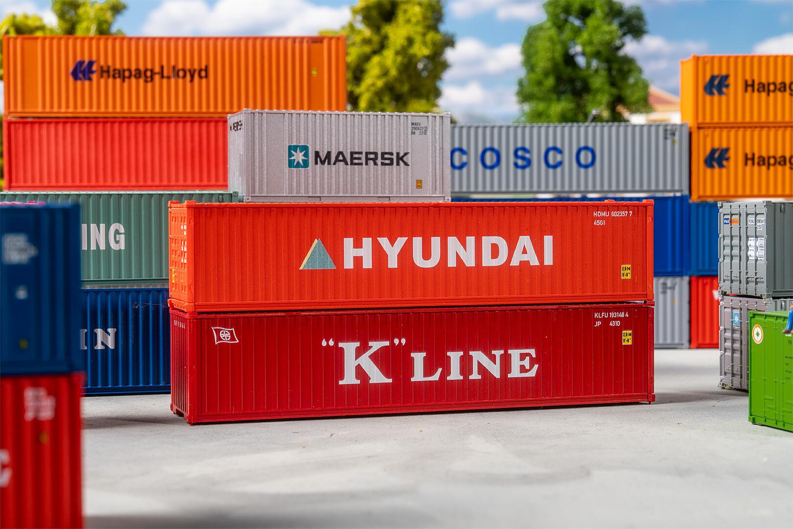 Faller 182055 HO K-Line and Hyundai 40' Container Kit