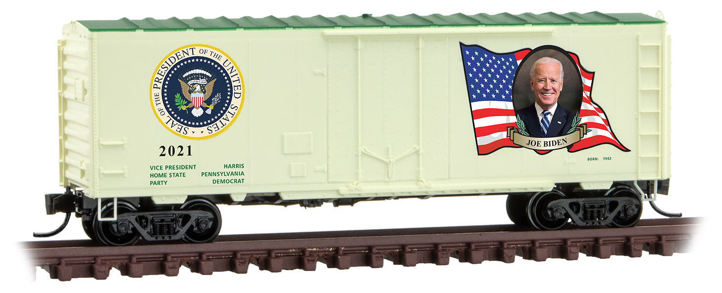 Micro-Trains 07400146 N Presidential Cars Joe Biden 40' Standard Boxcar #2021 LN/Box