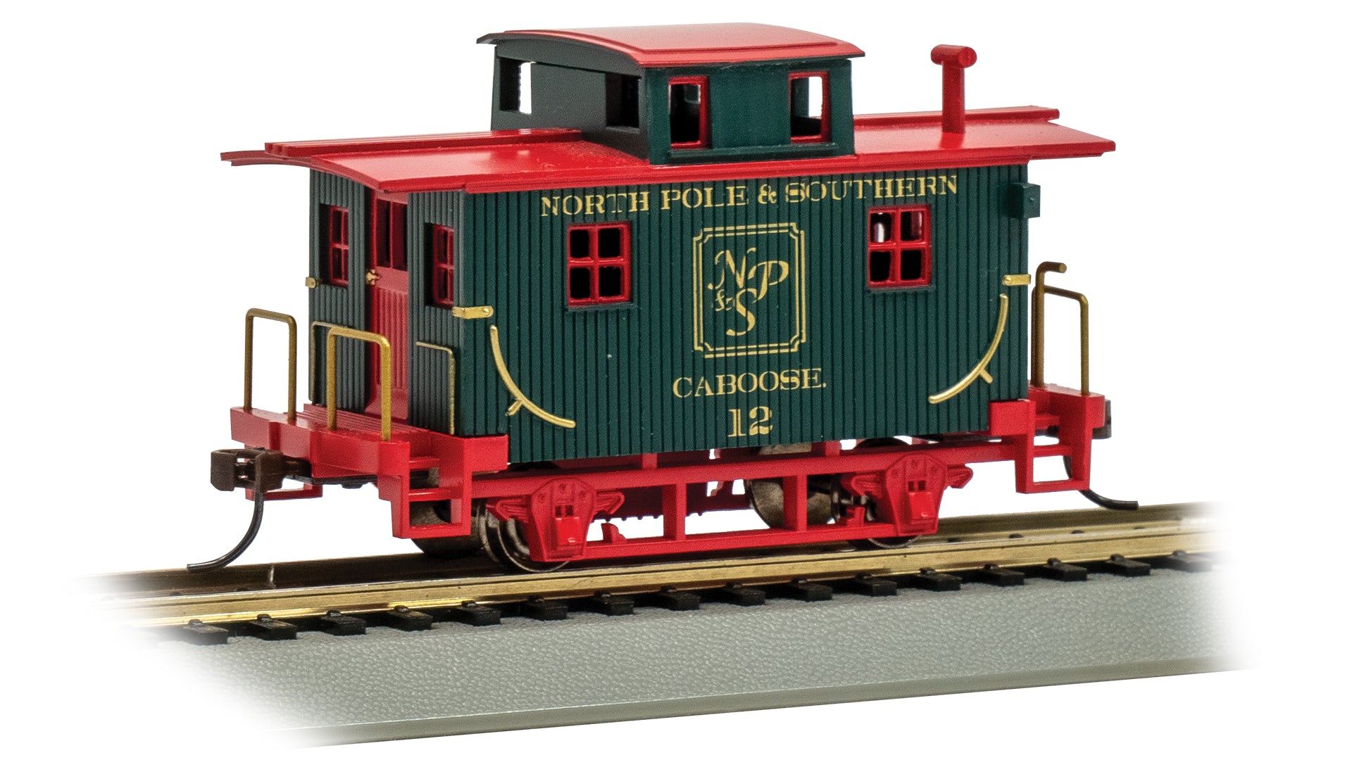 Bachmann 18410 HO North Pole & Southern Old-Time Bobber Caboose #12