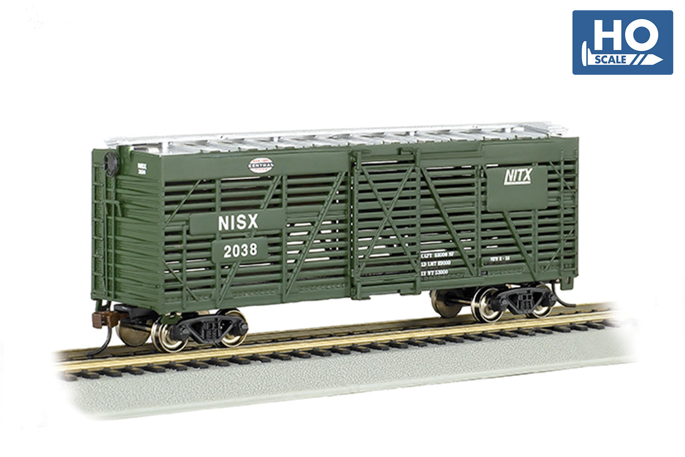 Bachmann 18517 HO New York Central 40' Stock Car #2038