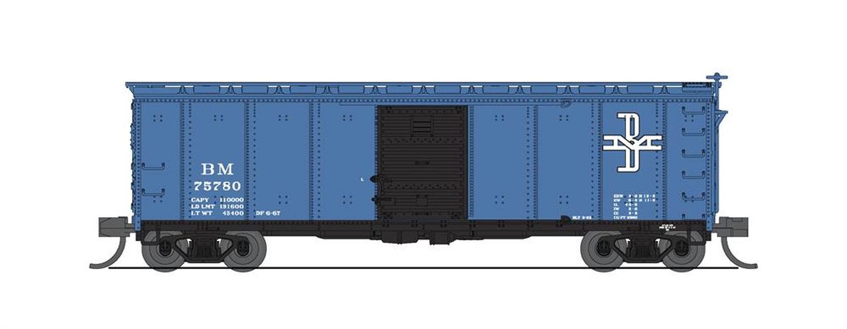 Broadway Limited 7274 N Boston & Maine 40' Steel Boxcar (Pack of 2)