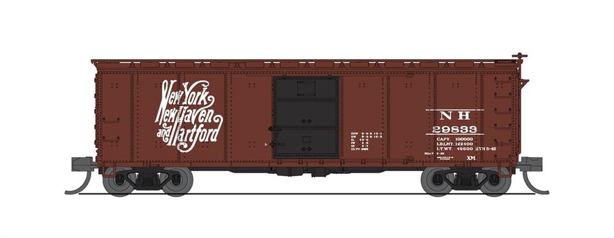 Broadway Limited 7279 N New Haven 40' Steel Boxcar (Pack of 2)