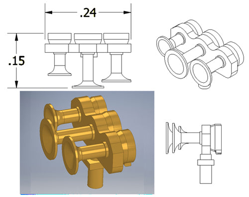 Cal Scale 190-668 HO Nathan Air Horn M3