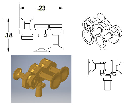 Cal Scale 190-670 HO Nathan Air Horn M3HR4
