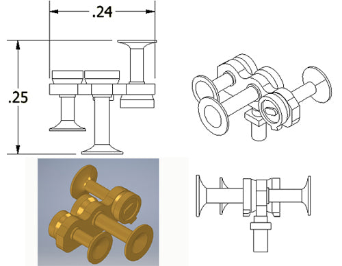 Cal Scale 190-672 HO Nathan Air Horn M3R2