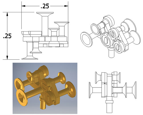 Cal Scale 190-675 HO Nathan Air Horn M5R24