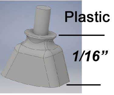 Cal Scale 190-727 HO Locomotive Cab Plastic Ground Light (Pack of 4)