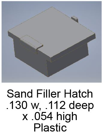 Cal Scale 190-733 HO Alco Locomotive Sand Filler Hatches (Pack of 2)
