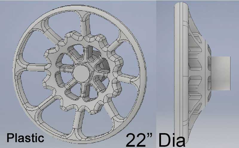 Cal Scale 190-736 HO Locomotive Brake Wheel 8 spoke Cast (Pack of 2)