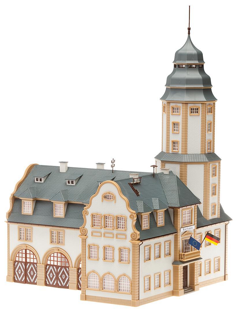 Faller 191835 HO Town Hall with Fire Station Building Kit