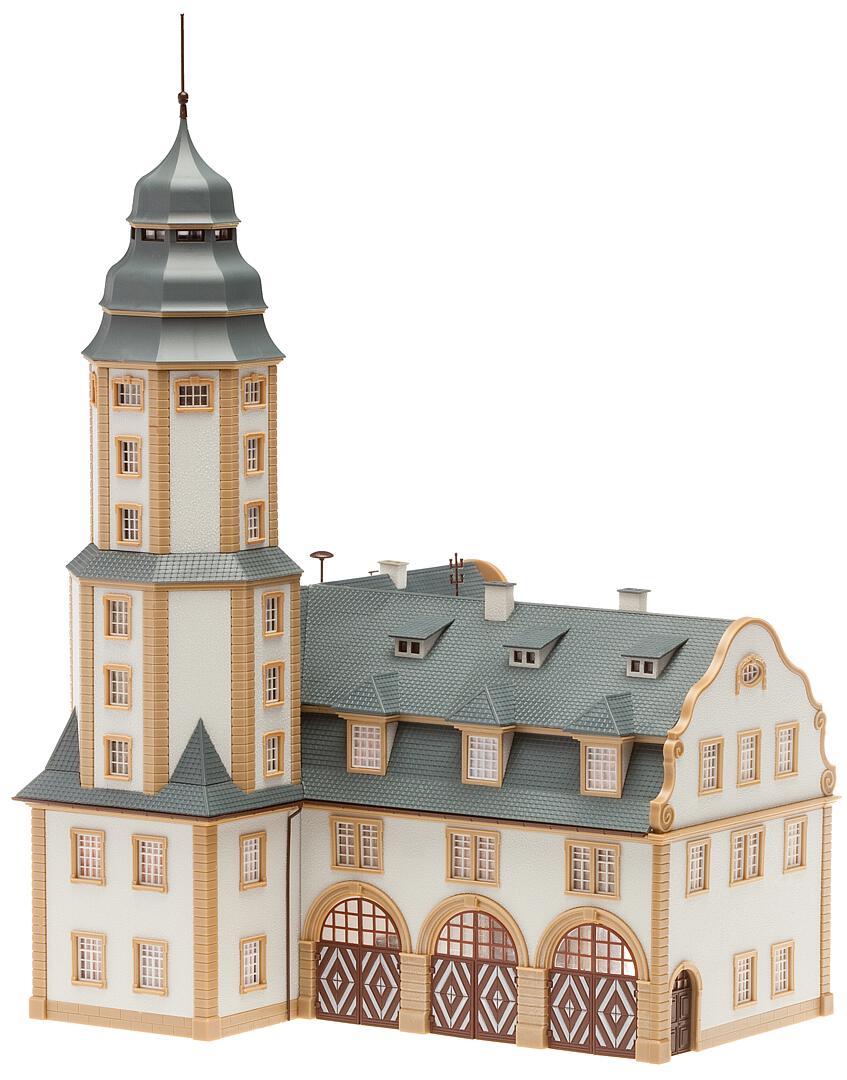 Faller 191835 HO Town Hall with Fire Station Building Kit