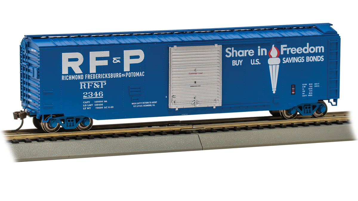 Bachmann 19412 HO RFP US Saving Bonds 50' Sliding Door Boxcar w/ Roofwalk #2346