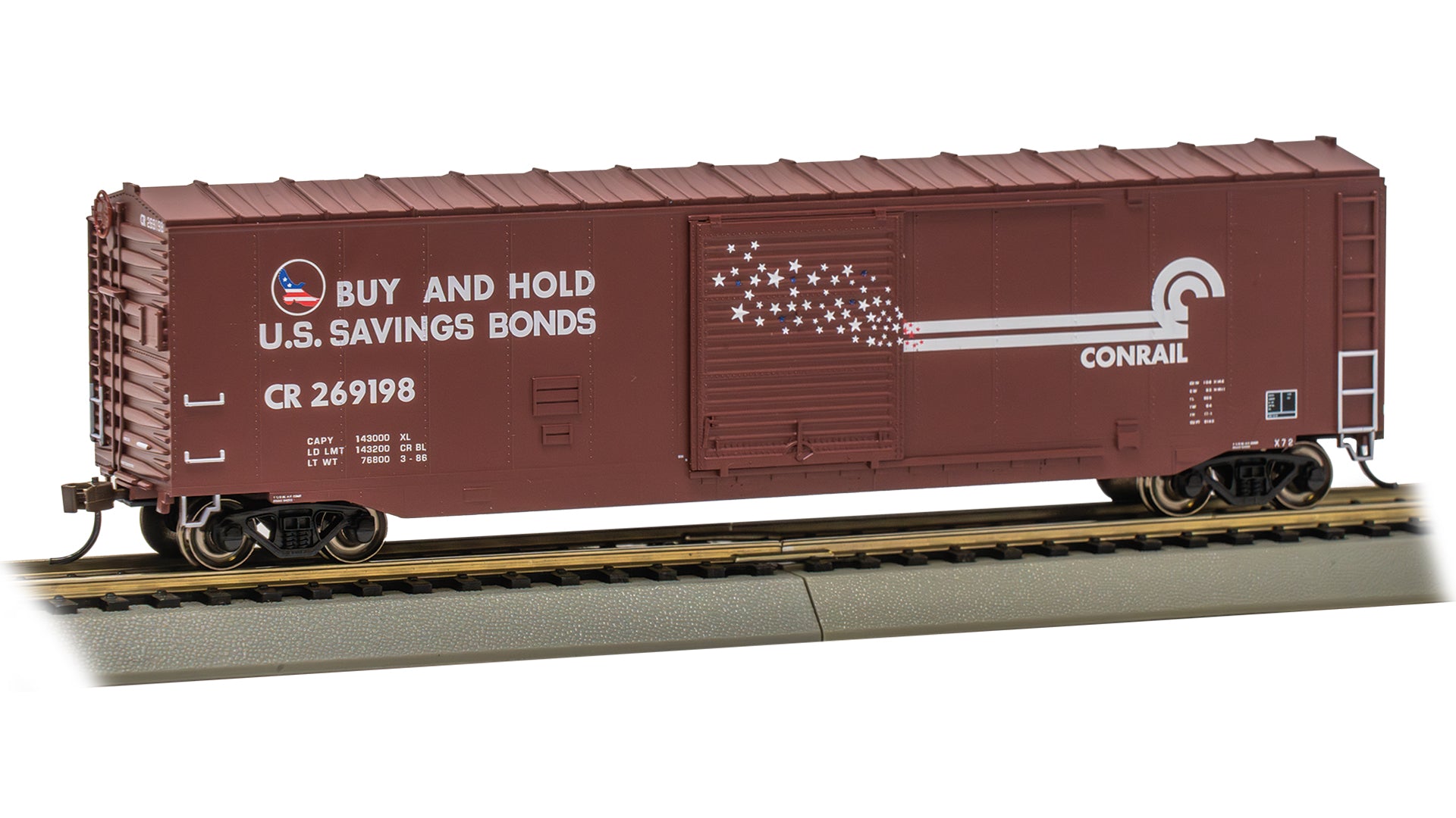 Bachmann 19413 HO Conrail 50' Sliding Door Boxcar without Roofwalk #269198
