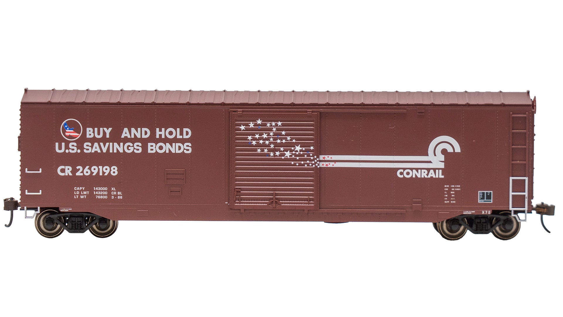 Bachmann 19413 HO Conrail 50' Sliding Door Boxcar without Roofwalk #269198