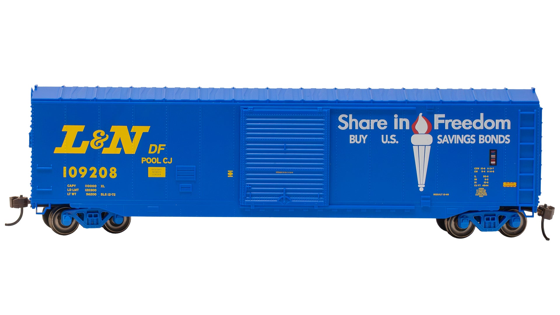 Bachmann 19414 HO L&N 50' Sliding Door Boxcar without Roofwalk #109208