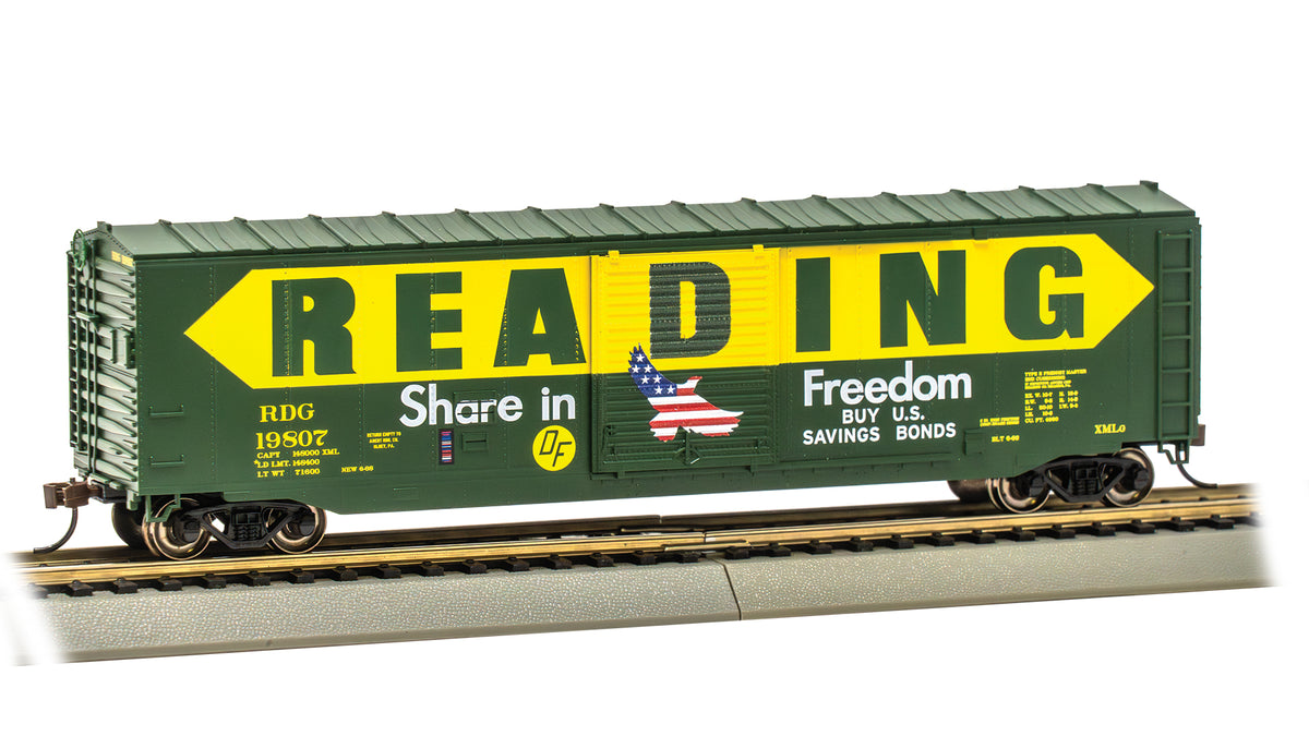 Bachmann 19416 HO Reading 50' Sliding Door Boxcar without Roofwalk #19807