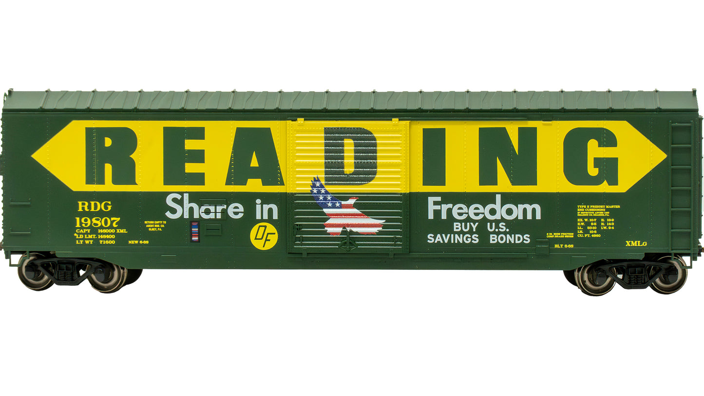 Bachmann 19416 HO Reading 50' Sliding Door Boxcar without Roofwalk #19807