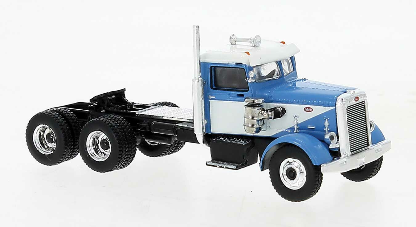 Brekina Automodelle 85754 HO Blue, White 1955 Peterbilt 281 Semi Tractor Only
