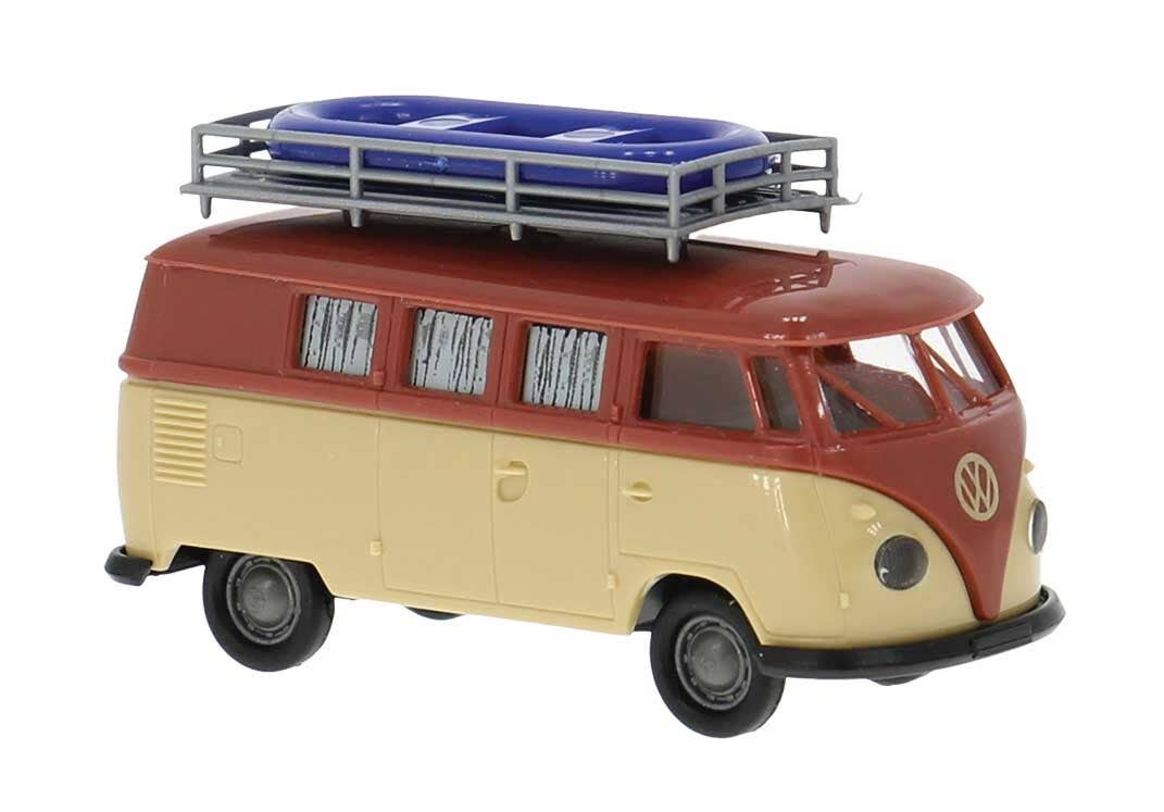 Brekina Automodelle 31639 HO 1960 Volkswagen T1b Passenger Van with Roof Rack