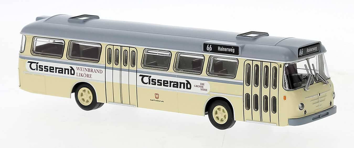 Brekina Automodelle 59371 HO White Frankfort, Germany 1962 Bussing Senator Bus